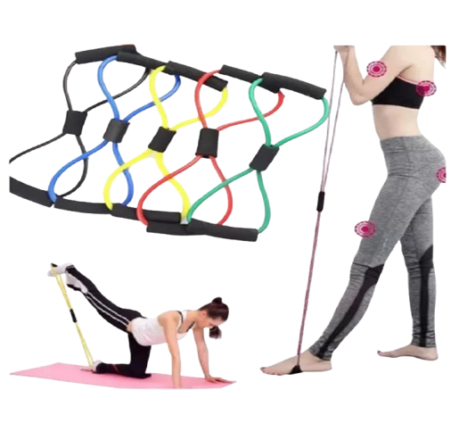 Kit Elástico de Resistência Multifuncional | Treino em Casa e Academia